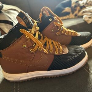 Nike Brown and Black High-Top Sneakers